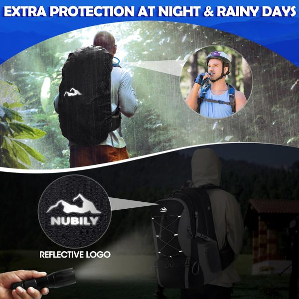 NUBILY 50L Hiking Backpack Waterproof Camping Backpack for Men Women - Image 6