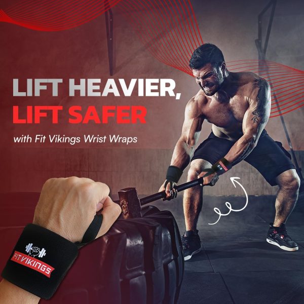 Gym Wrist Wraps for Weightlifting - Professional 18" Wrist Support for - Image 3