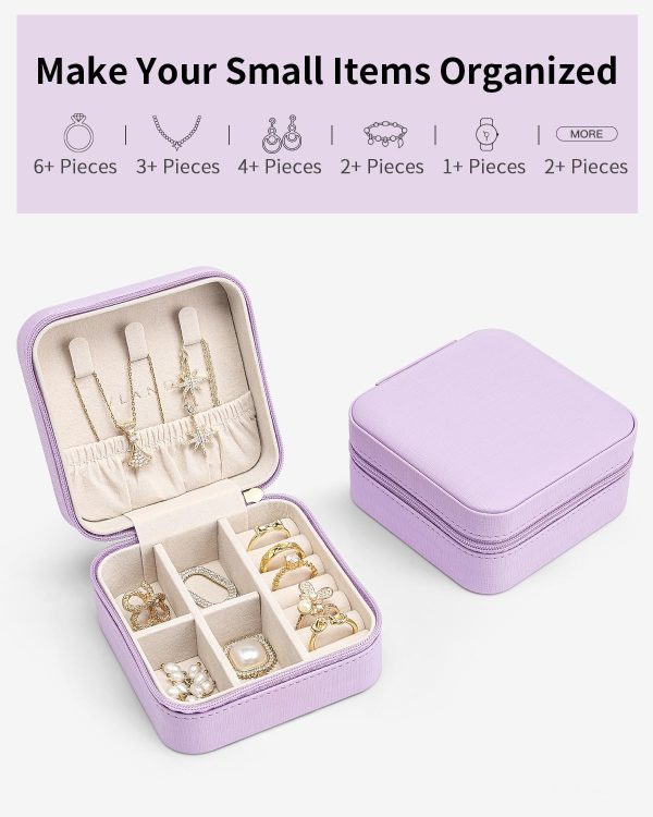 Vlando Small Travel Jewelry Box Organizer - Girls Women Gift Rings Earrings - Image 8
