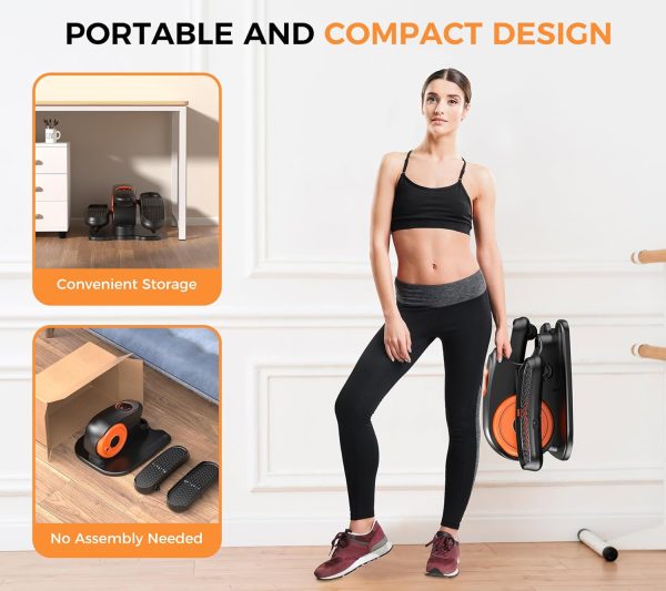 Under Desk Elliptical Machine, Ellipse Leg Exerciser for Seniors, Quiet and - Image 7