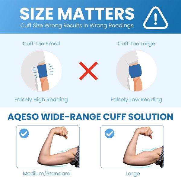 9-17 Inches Blood Pressure Replacement Cuff, Wide-Range BP Cuff Fits Medium - Image 4
