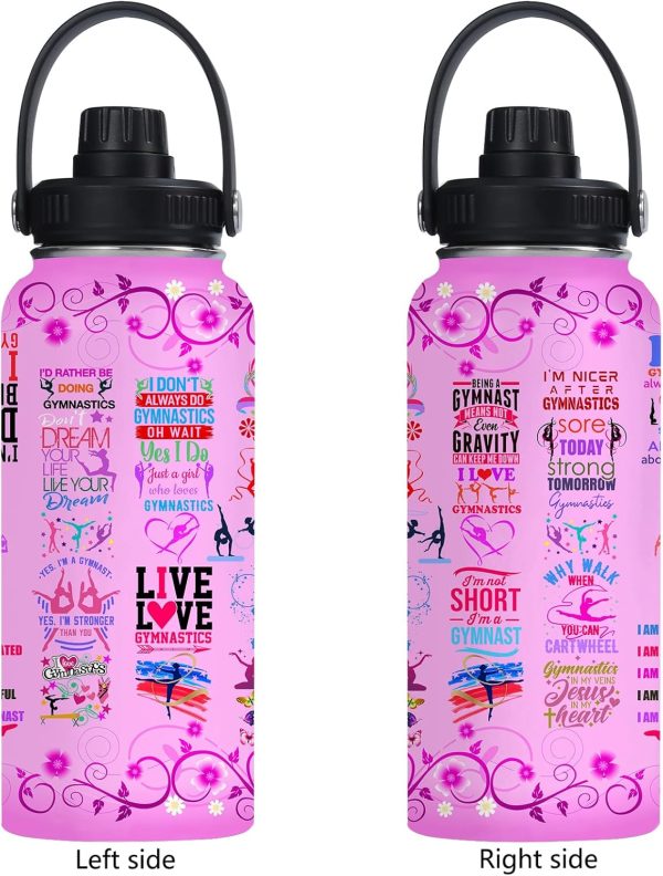Gymnastics Water Bottle 32oz Gymnastics Stainless Steel Tumbler Gymnastics - Image 2