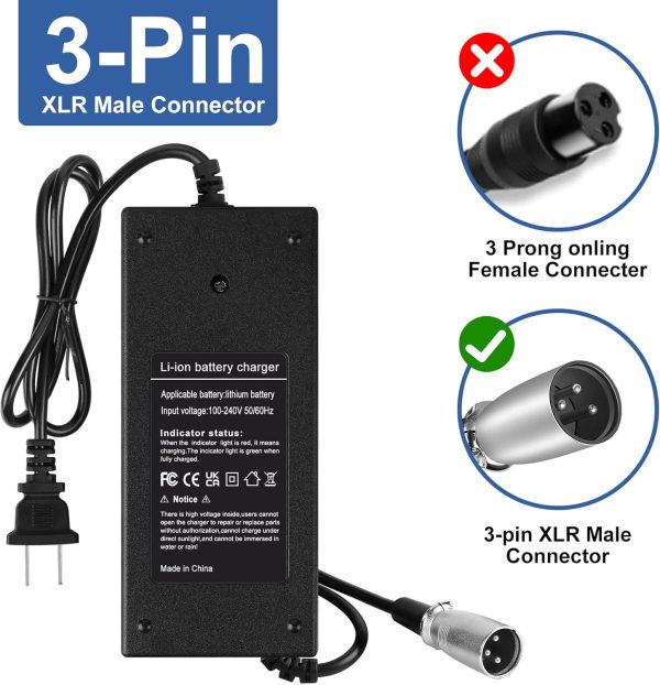 54.6V 2A Electric Bike Charger for Heybike Mars/Ranger, Ecotric Hammer 48V - Image 2