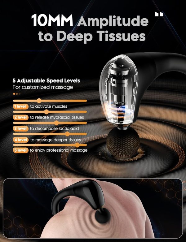 FVZ Massage Gun with Upgraded Extension Handle, 10MM Massage Gun Deep - Image 6