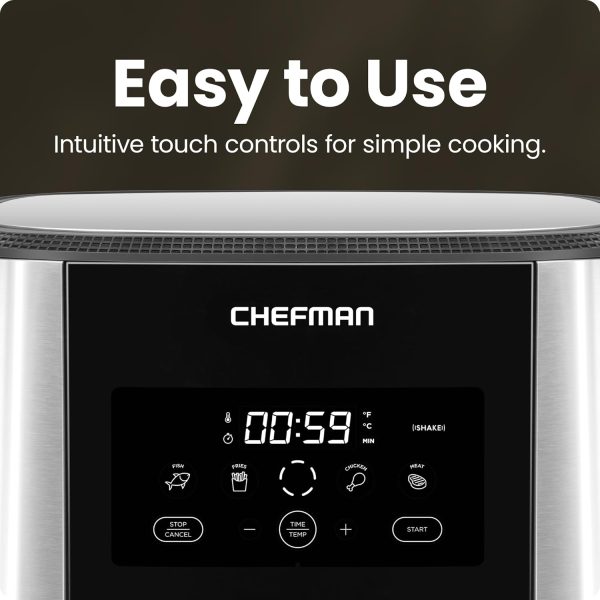 Chefman TurboFry® Touch Air Fryer, XL 8-Qt Family Size, One-Touch Digital - Image 4