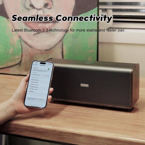 DOSS SoundBox Ultra Bluetooth Speaker with 2.1 Sound Channel Audio, 80W - Image 7