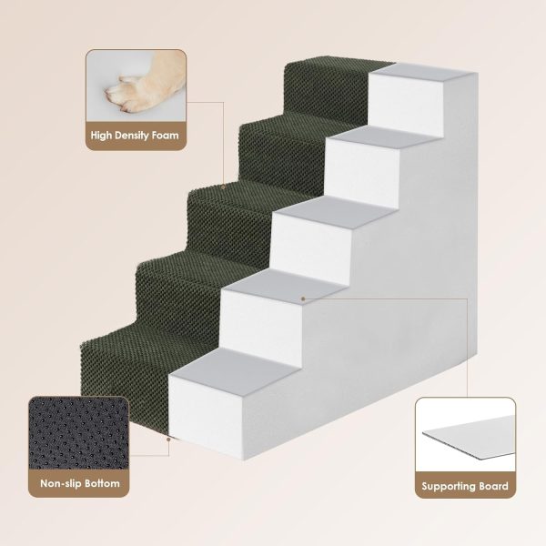 EHEYCIGA Dog Stairs for High Bed 22.5”H, 5-Step Dog Steps for Bed, Pet - Image 3
