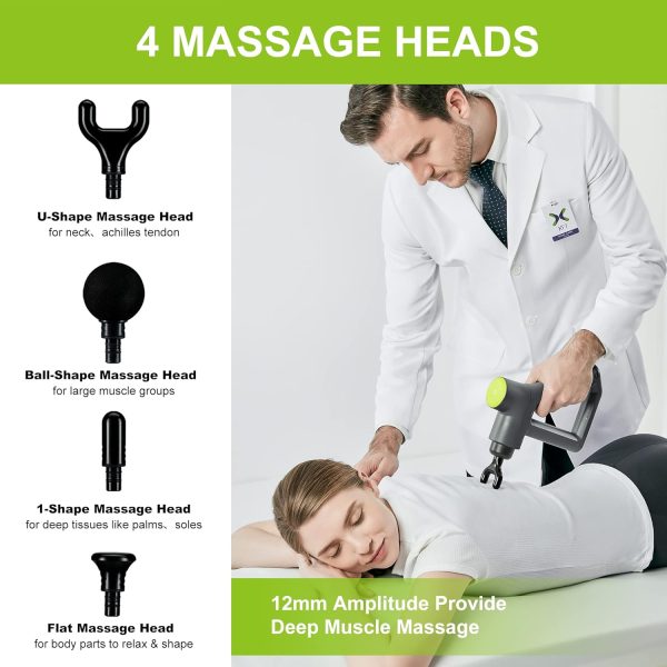 Massage Gun, XFT Percussive Muscle Massager, Handheld Deep Tissue Massage - Image 2
