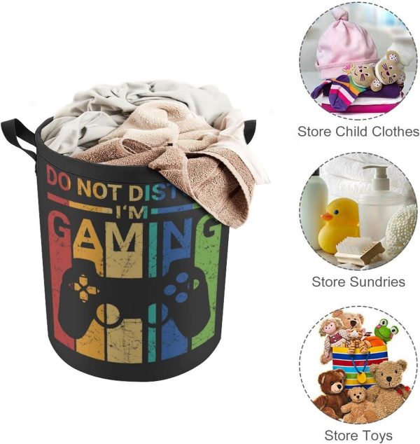 Kids Laundry Hamper Gamer Laundry Basket Gaming Decor for Boys Bedroom - Image 3