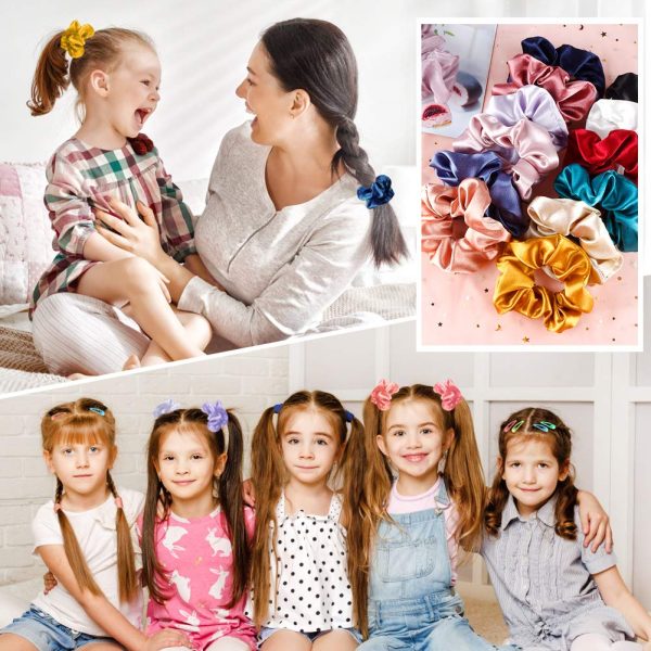 Girls' Variety Pack Hair Accessories - Scrunchies, Elastic Bands, Hair - Image 6