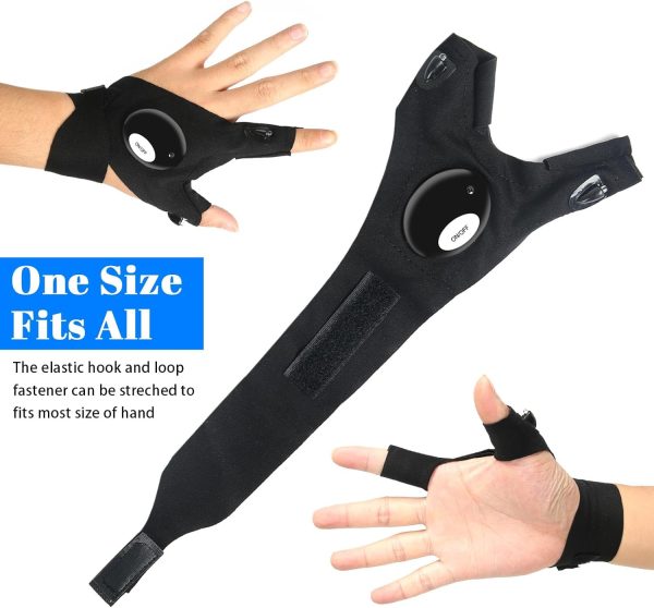 LED Flashlight Gloves, Stocking Stuffers Gifts for Men Dad Him, Christmas - Image 5