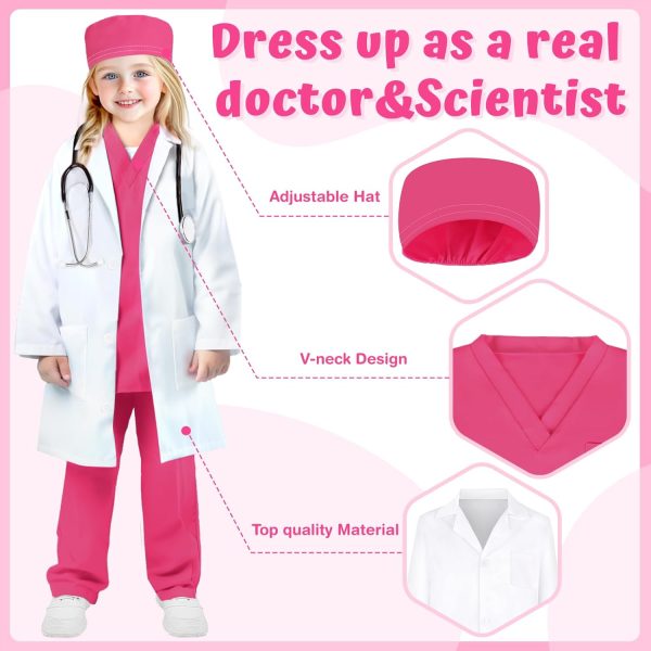 Joycover Doctor Costume for Kids, Kids Scrubs Halloween Costumes For Girls - Image 7