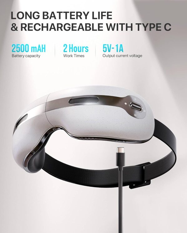 ALLJOY Eye Massager with Heat and Cooling for Migraines, Dry Eyes, Dark - Image 7