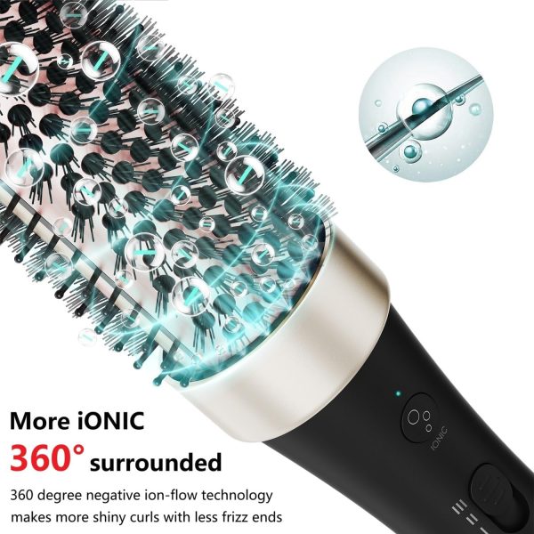 Ionic Thermal Brush Curling Iron Brush Heat Hair Curling Brush with Ceramic - Image 2