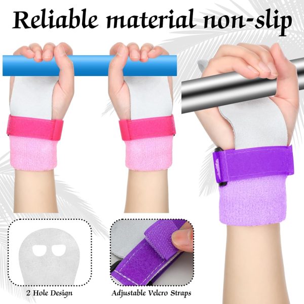 Jenaai 9 Pcs Gymnastics Hand Grips Gloves Wristbands with Drawstring - Image 4