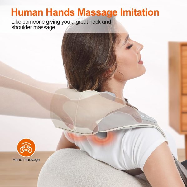 Neck Massager, Cordless Deep Tissue 4D [Imitation Human Hand Kneading] - Image 3