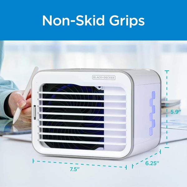 BLACK+DECKER Desktop Air Cooler, Personal Portable Fan with 3-Speeds, - Image 7