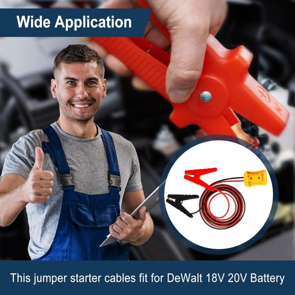 Jumper Cable Clamps Kit Fit for Dewalt 20V Battery, Battery Jumper Starter, - Image 5