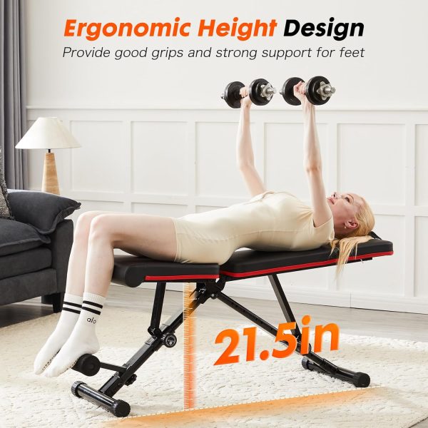 OLIXIS Weight Bench Adjustable Workout Bench for Home Gym, Foldable Bench - Image 6