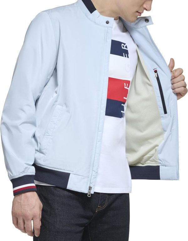 Tommy Hilfiger Mens Lightweight Varsity Rib Knit Bomber Jacket - Image 6
