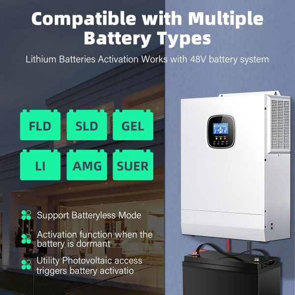 5000W Solar Inverter with WiFi,48V-110V/120V Pure Sine Wave Inverter, - Image 4