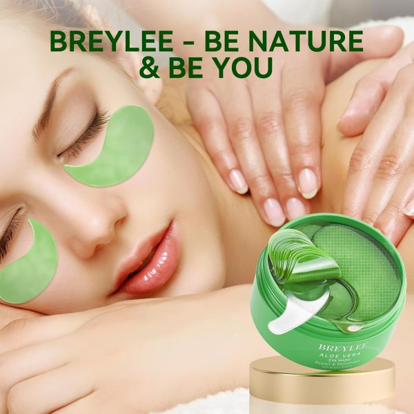 BREYLEE Aloe Vera Eye Masks– 60 Pcs - Puffy Eyes and Dark Circles - Image 9