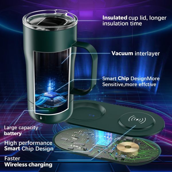 Smart Self Heating Coffee Mug 18 Oz Temperature Control Heated Coffee Mug - Image 4