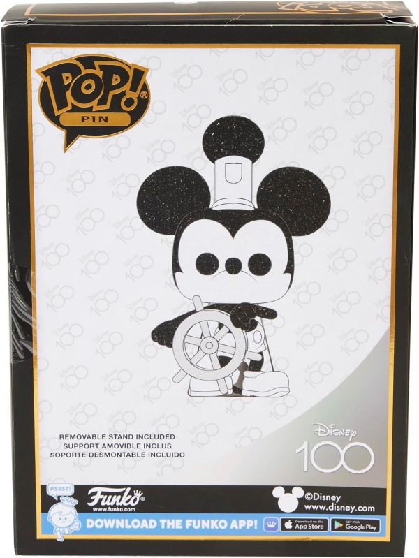 Loungefly Disney 100 Pop! Pin: Black and White Vault - Steamboat Willie - Image 4