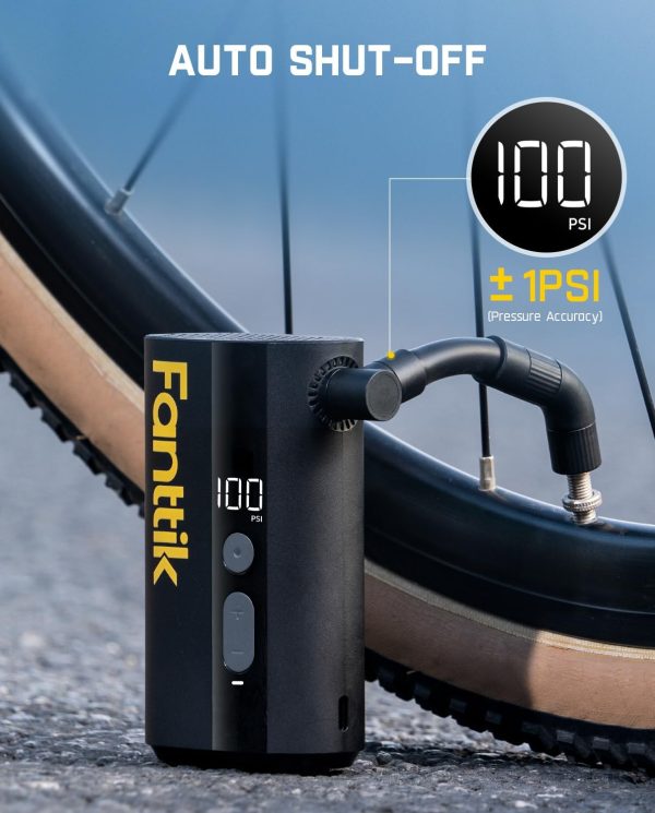Fanttik X9 Ace Mini Bike Tire Pump, 32s Fast Inflate Bike Pump with Guage, - Image 5
