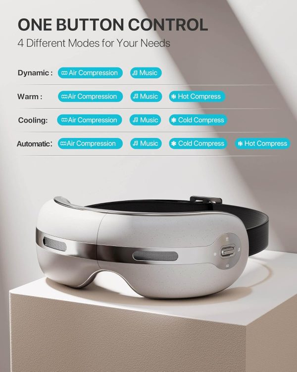 ALLJOY Eye Massager with Heat and Cooling for Migraines, Dry Eyes, Dark - Image 4