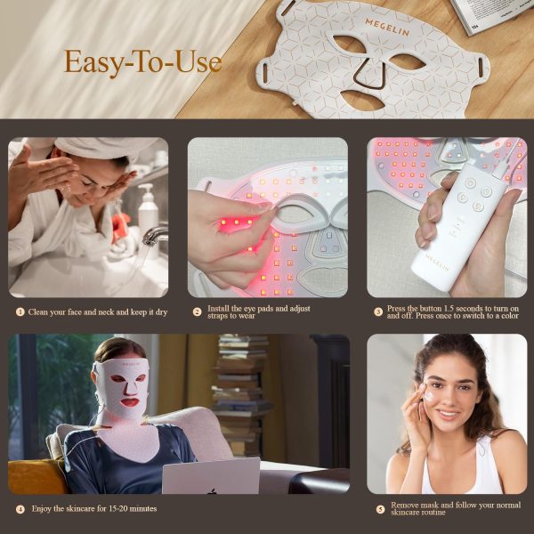 Led Red Light Therapy Face & Neck Mask, 7 Colors Led Light Therapy Facial - Image 7