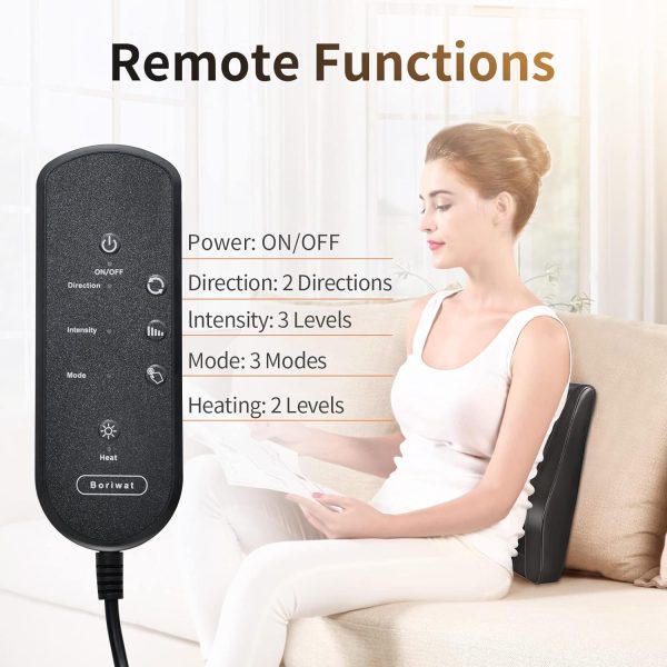 Boriwat Back Massager with Heat, Massagers for Neck and Back, 3D Kneading - Image 5