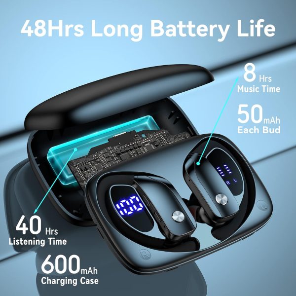 bmani Wireless Earbuds Bluetooth Headphones 48hrs Play Back Sport Earphones - Image 3