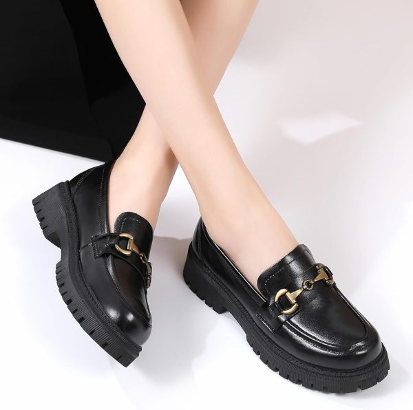 OKJ Loafers for Women Chunky Women's Loafers & Slip-ons Fashion Penny - Image 3