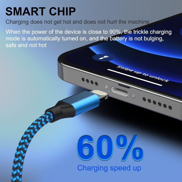6Pack(3/3/6/6/6/10 FT)[Apple MFi Certified] iPhone Charger Long Lightning - Image 4