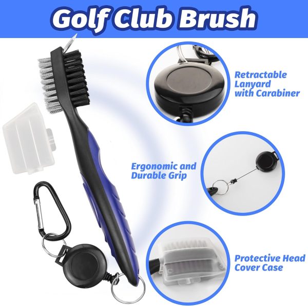 Golf Club Cleaner Kit, Magnetic Hanging Golf Club Brush and 2 Golf Club - Image 5