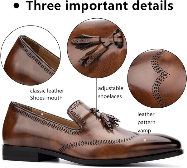 Meijiana Men's Loafers Mens Classic Loafers Dress Shoes Loafers for Men - Image 2