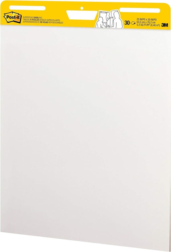 Post-it Super Sticky Easel Pad, 25 in x 30 in, White, 30 Sheets/Pad, 2 - Image 4