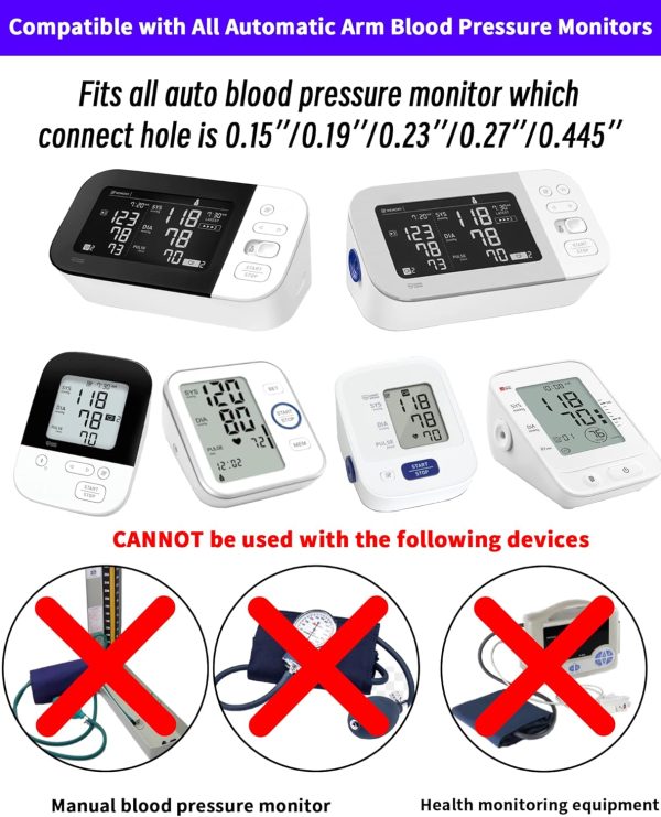 Medium Easy Wrap Blood Pressure Cuff for Thin and Small Arm,Compatible with - Image 3