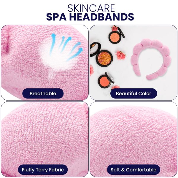Spa Headbands for Washing Face, Makeup and Skincare. 3 Pc Set of Skin Care - Image 5