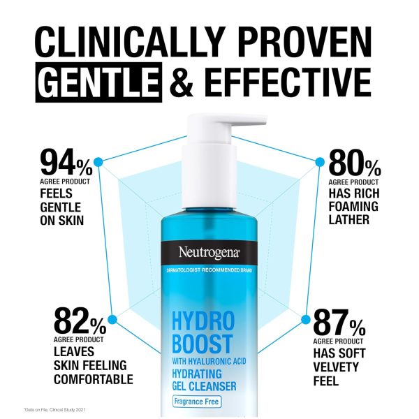 Neutrogena Hydro Boost Fragrance Free Hydrating Gel Facial Cleanser with - Image 3