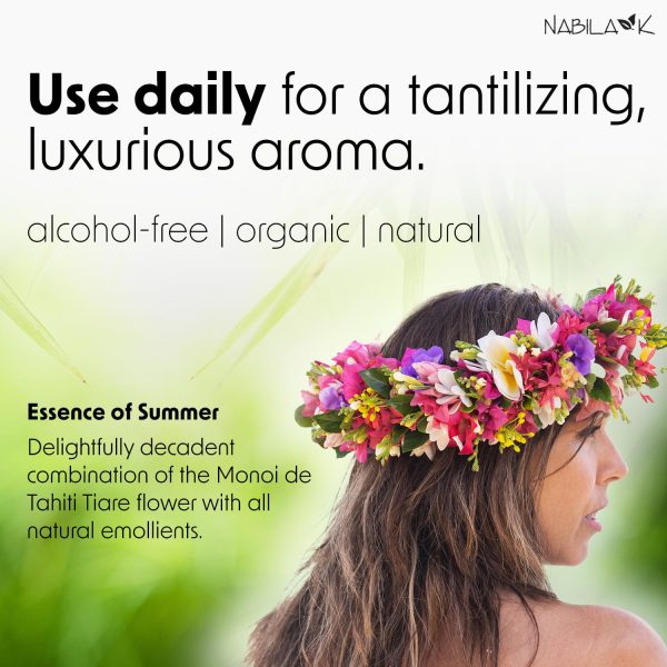 Polynesian Monoi Roll-On Perfume with Essential Oil Alcohol-Free, - Image 3