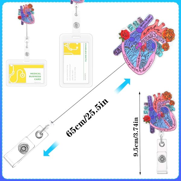 Cardiac Badge Reel Holder Retractable with ID Clip Funny Nurse Name Tag - Image 2