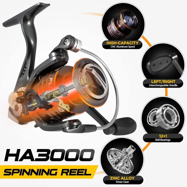 PLUSINNO Fishing Rod and Reel Combos Carbon Fiber Telescopic Fishing Pole - Image 6