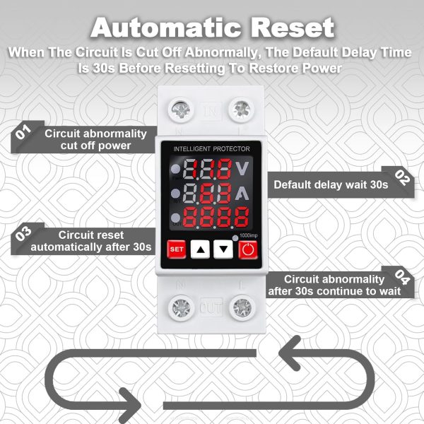 Adjustable Voltage Protector with Energy Monitoring Intelligent Relay Reset - Image 5