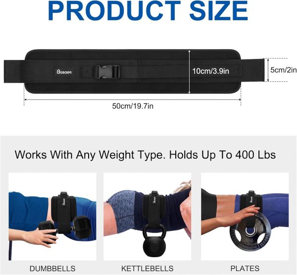 Hip Thrust Belt, Dumbbell Belt with 6.5mm Thick Non-slip Padding for Safety - Image 2