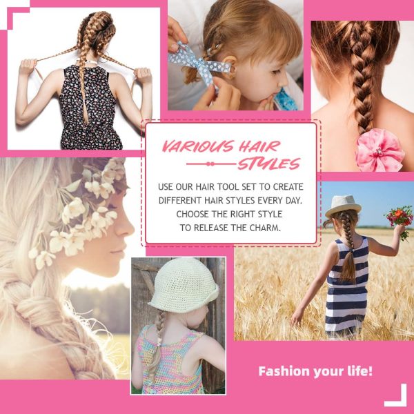 TsMADDTs Hair Styling Tool Set - 3 Pcs French Braid Tool, Rat Tail Comb, - Image 6