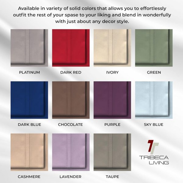 Tribeca Living King Luxury Solid Flannel Generous Size Flat Sheet, Platinum - Image 3