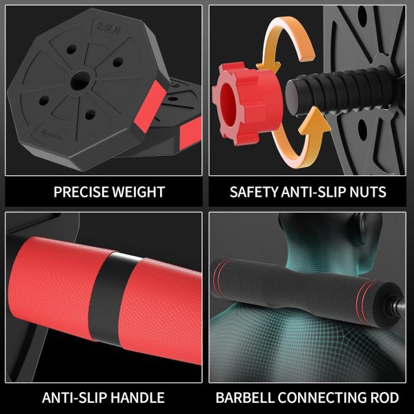 Adjustable Dumbbell Set, 4 in 1 Multifunctional Dumbbells Set with - Image 4