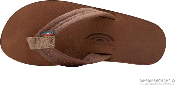 Rainbow Sandals Mens Luxury Leather - Single Layer Arch Support - Image 3